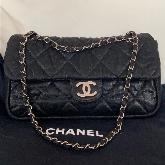 CHANEL Marais Coated Double Chain Jumbo Flap Bag - Picture 1 of 15